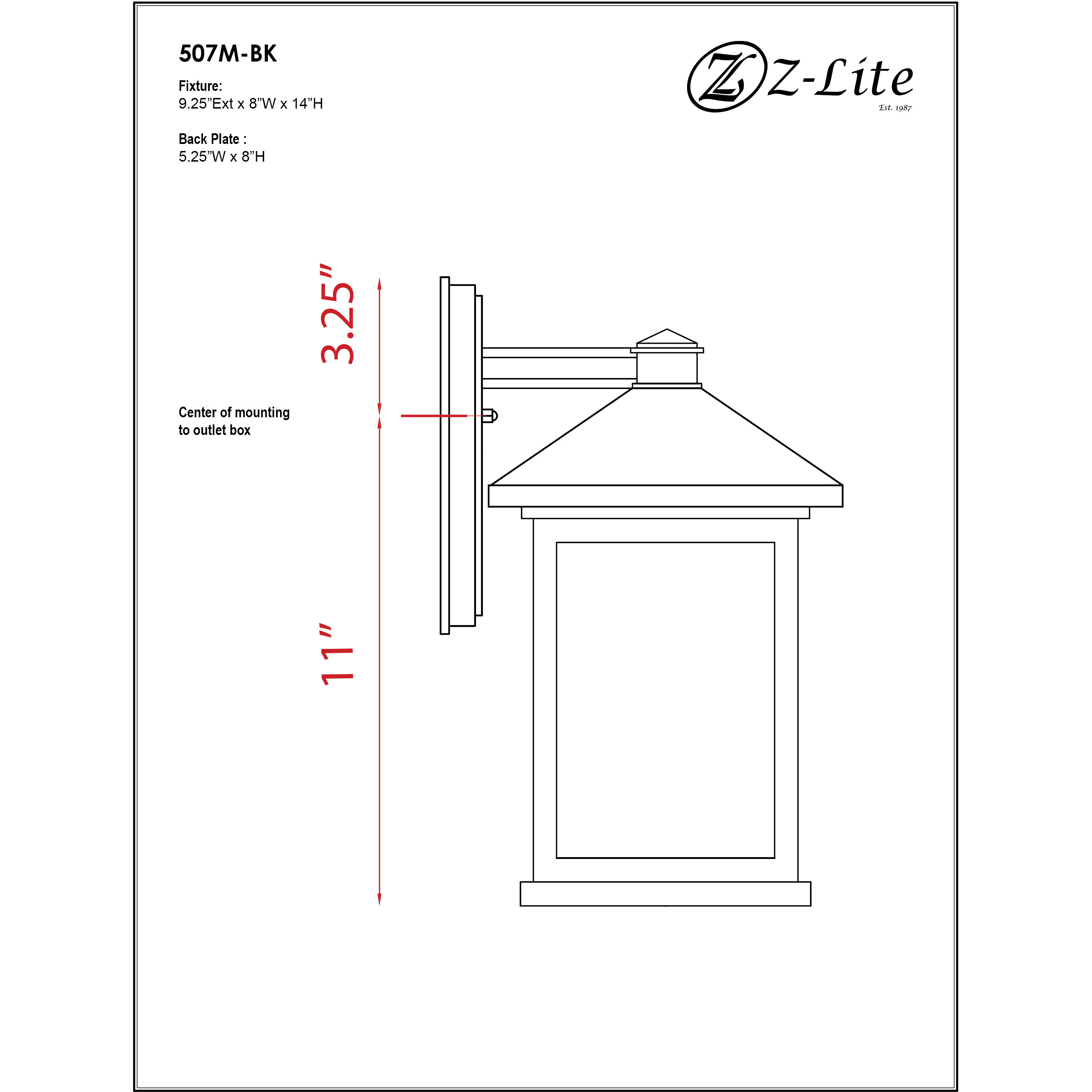 Holbrook 1 Light 14 inch Black Outdoor Wall Light in White Seedy Glass