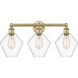 Cindyrella 3 Light 26 inch Brushed Brass Bath Vanity Light Wall Light in Clear