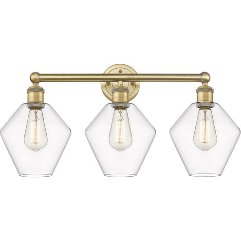 Cindyrella 3 Light 26 inch Brushed Brass Bath Vanity Light Wall Light in Clear