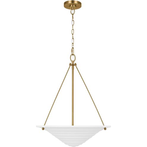AH by Alexa Hampton Dosinia 3 Light Textured White Pendant Ceiling Light