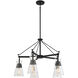 Lakewood 5 Light 28 inch Matte Black Chandelier Ceiling Light, Essentials