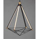 Spire LED 35 inch Black and Gold Multi-Light Pendant Ceiling Light