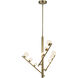 Juniper LED 19 inch Brushed Gold Chandelier Ceiling Light