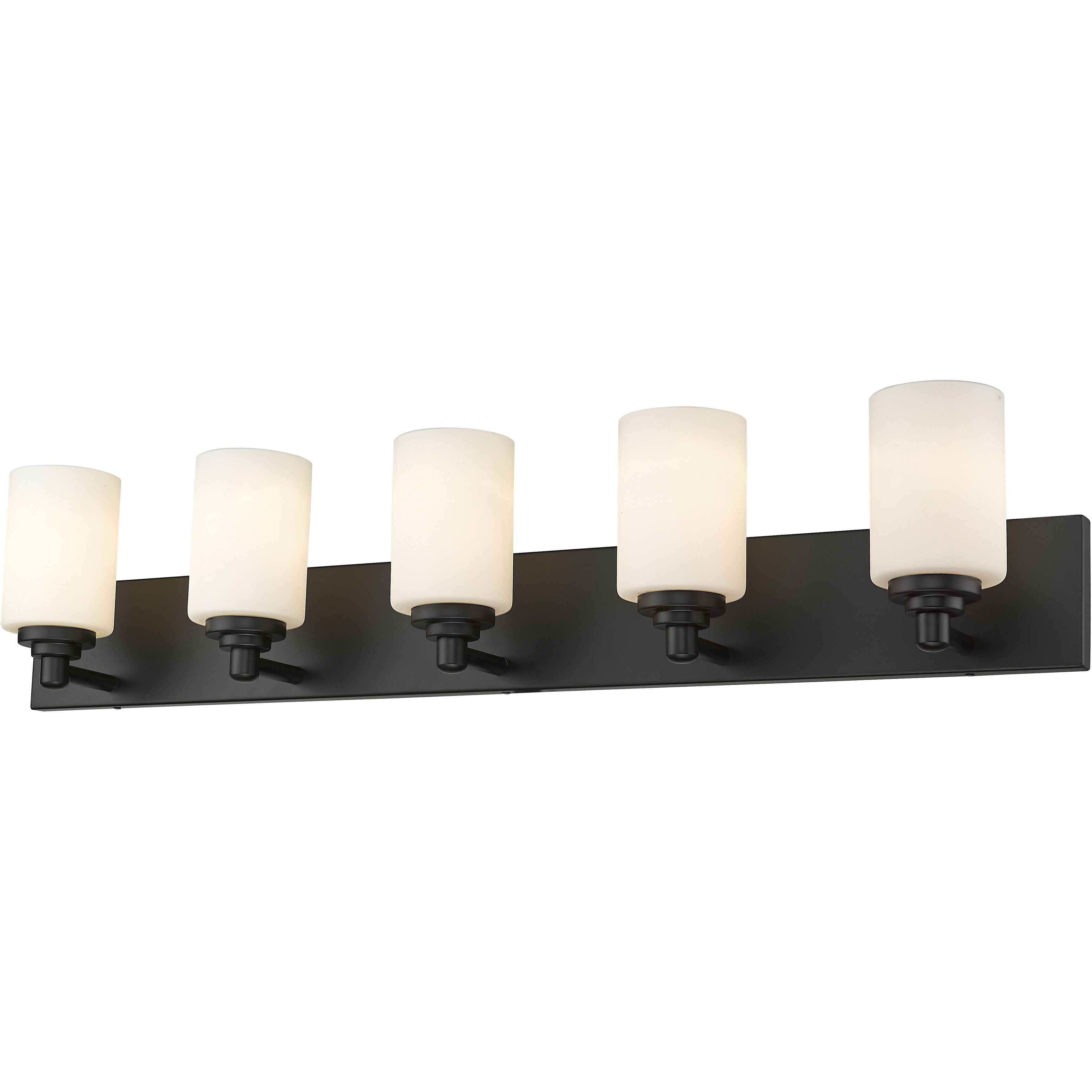 Soledad 5 Light 38.75 inch Matte Black Vanity Wall Light