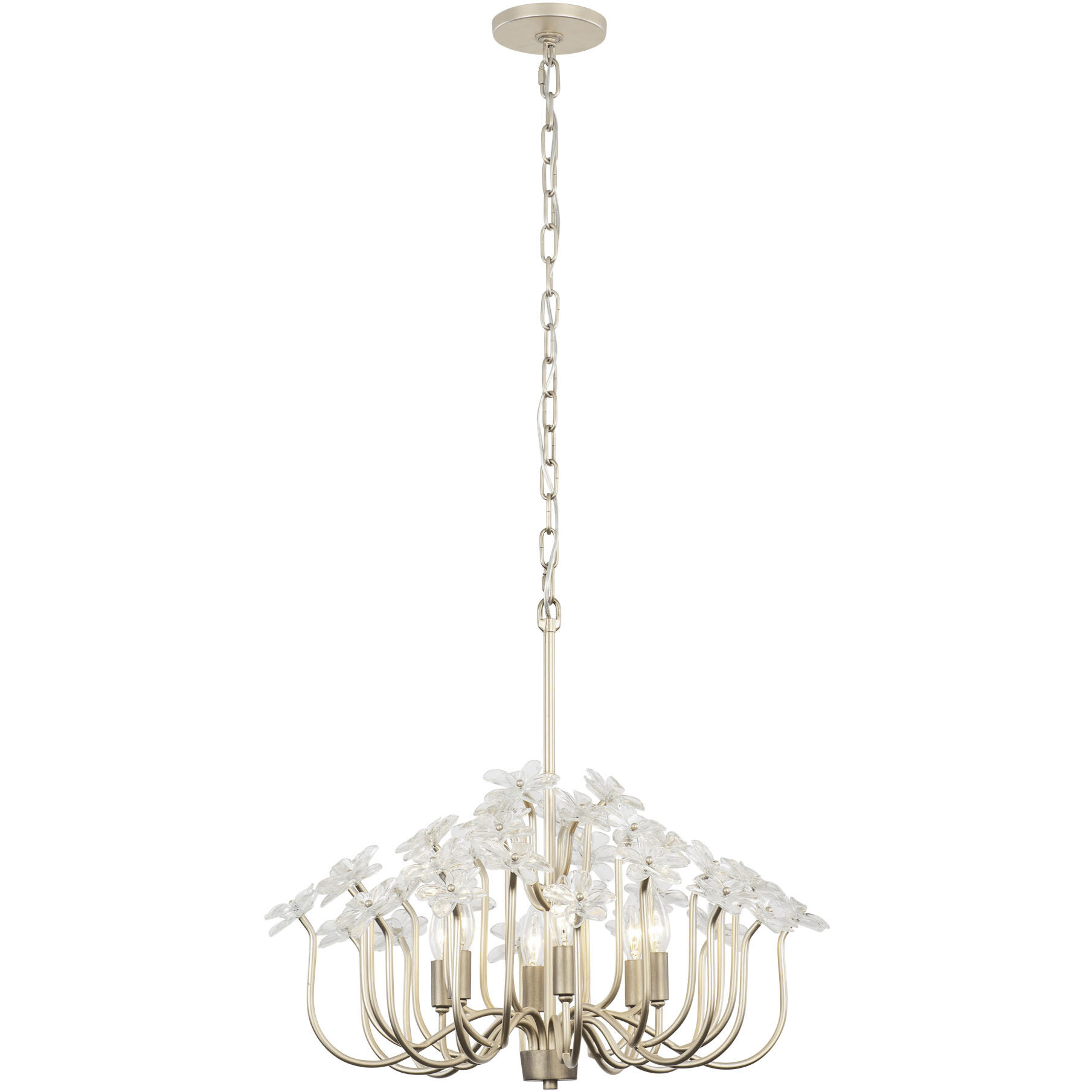 Wildflower 6 Light 26 inch Gold Dust/Artifact Chandelier Ceiling Light, Smithsonian Collaboration