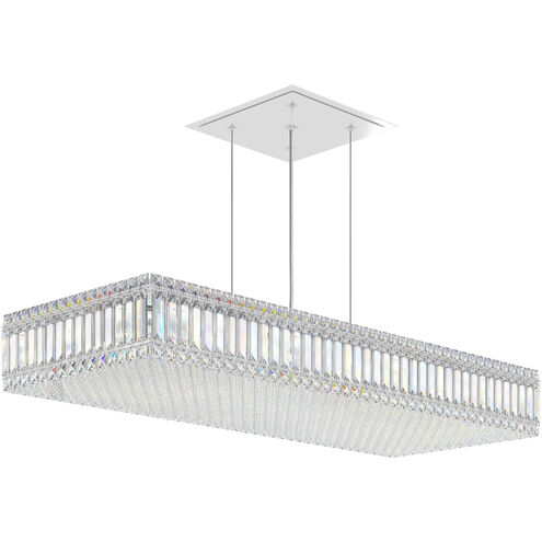 Quantum 23 Light 39 inch Stainless Steel Linear Pendant Ceiling Light in Swarovski