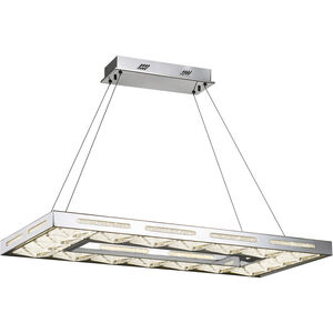 Hyperion LED 15 inch Chrome and Stainless Steel Chandelier Ceiling Light