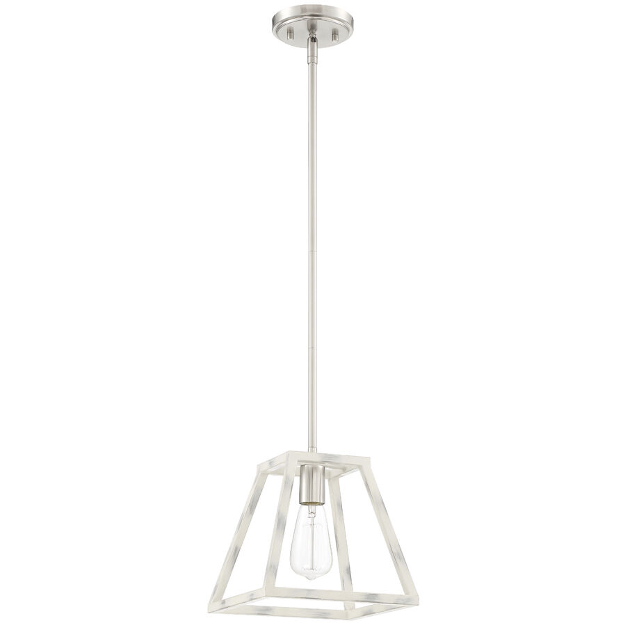 Rhode 1 Light 9.25 inch Coastal Weathered White Mini Pendant Ceiling Light