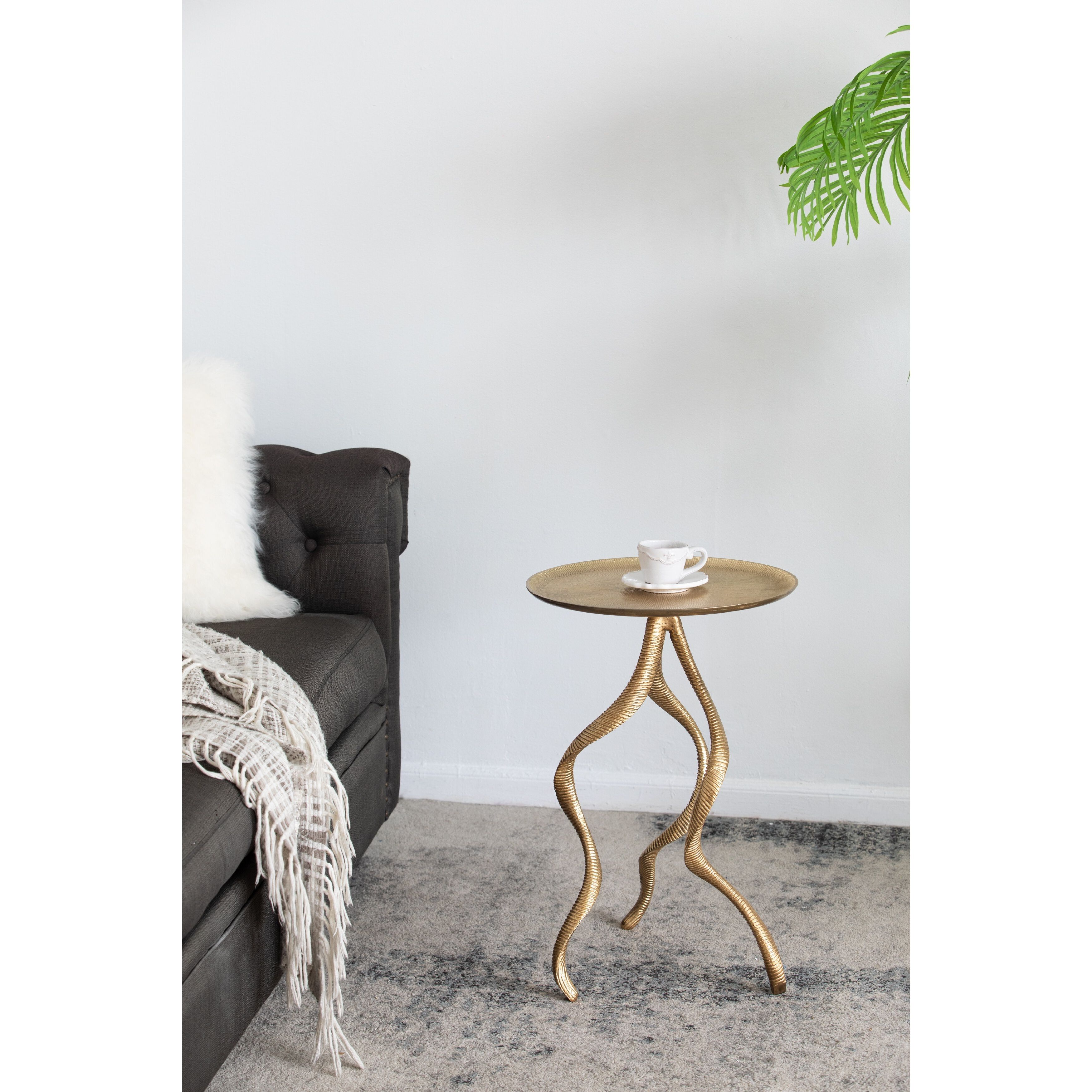 Antler 16.1 inch Gold Side Table