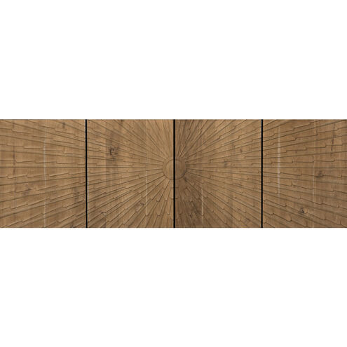 Ra 76 X 20 inch Hand Rubbed Black with Teak Sideboard