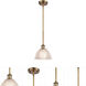 Ballston Arietta LED 8 inch Brushed Brass Pendant Ceiling Light, Ballston