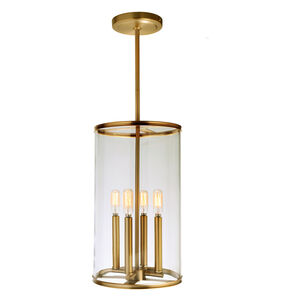 Gramercy 4 Light 10 inch Satin Brass Pendant Ceiling Light