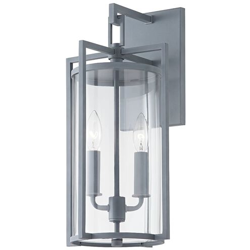 Percy Outdoor Wall Sconce in Weathered Zinc