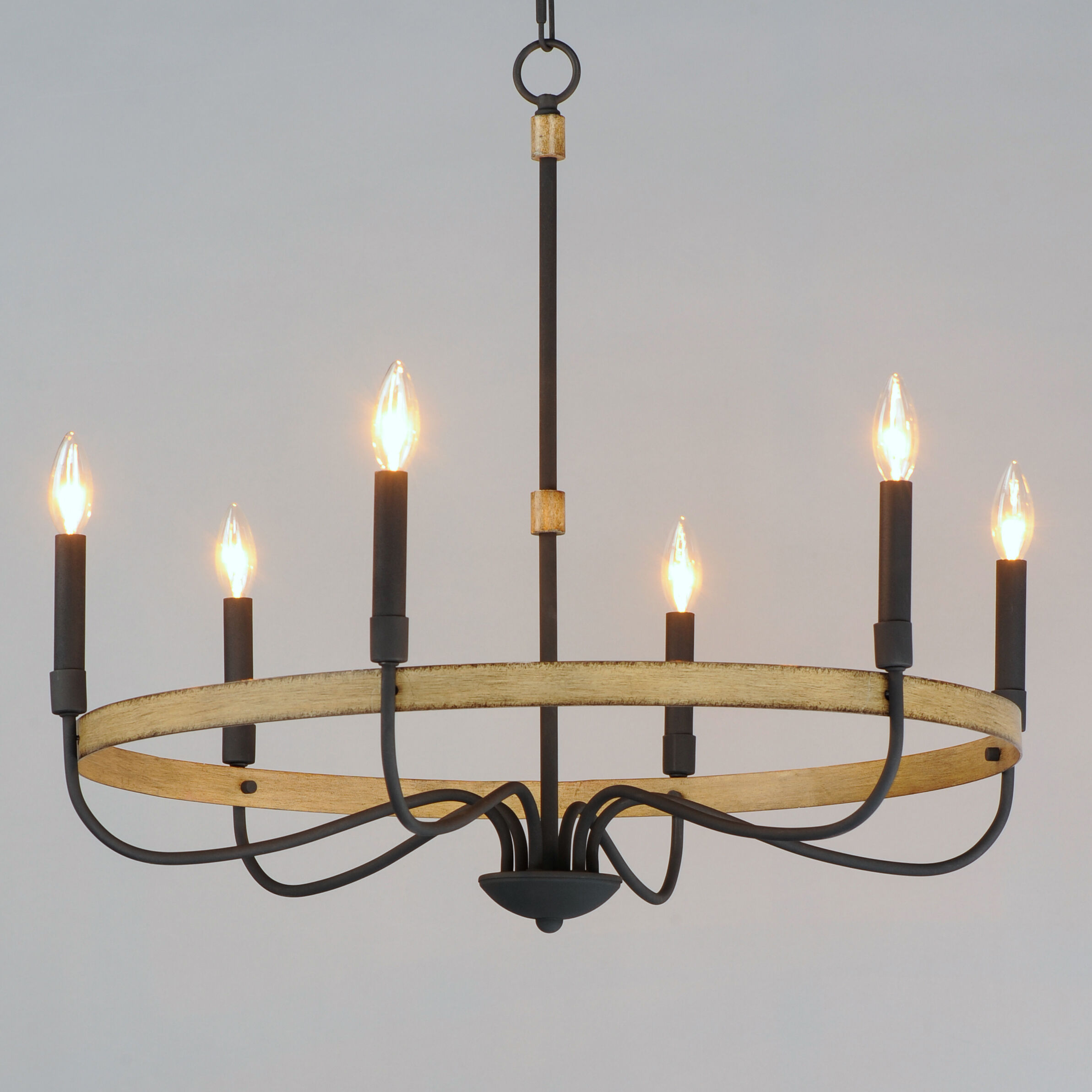 Maxim 14446DWBK Franklin 6 Light 29 inch Driftwood/Black