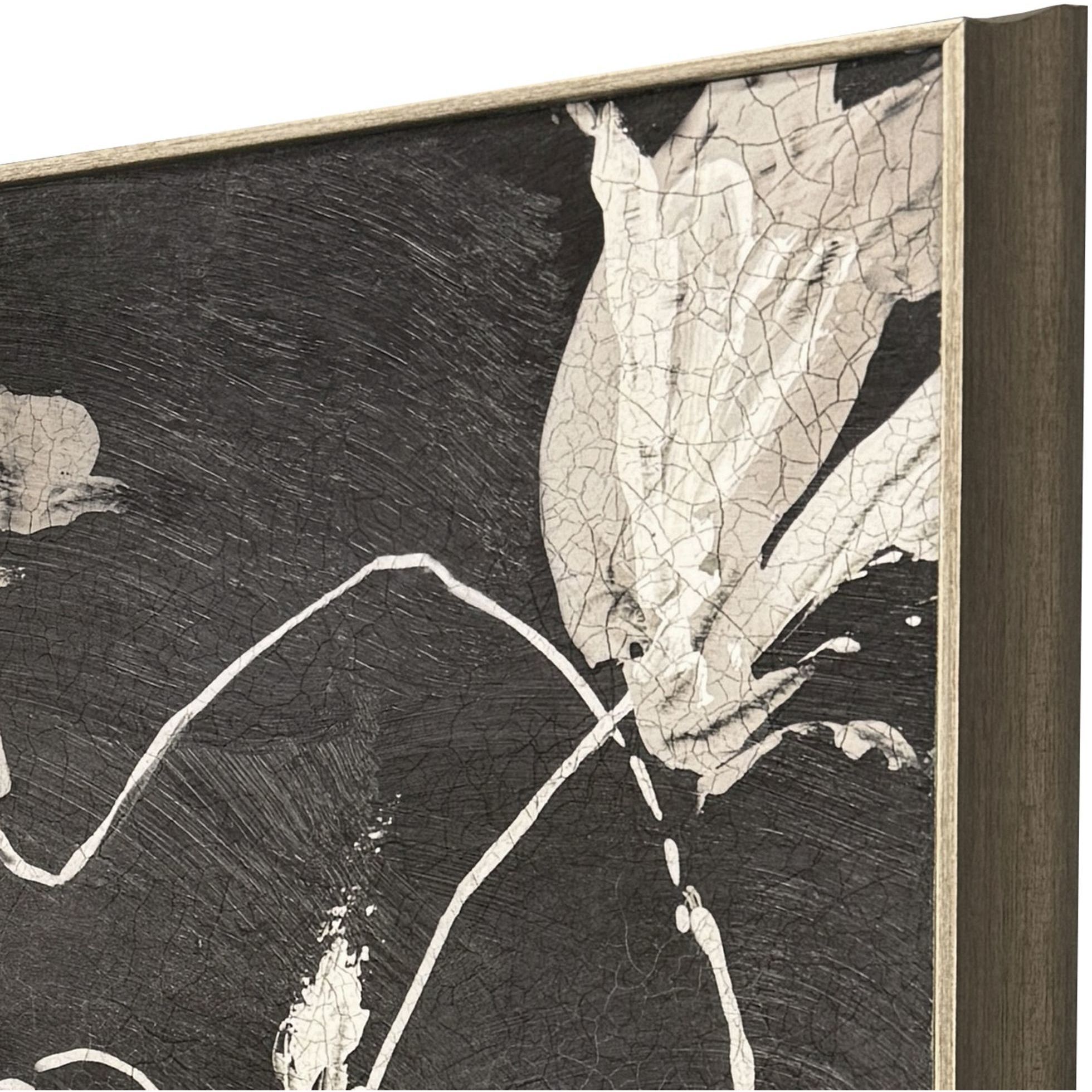 Neutral Flora 25 X 25 inch Non-Glass Framed Art, Propac