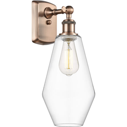 Ballston Cindyrella 1 Light 7 inch Antique Copper Sconce Wall Light in Incandescent, Clear Glass