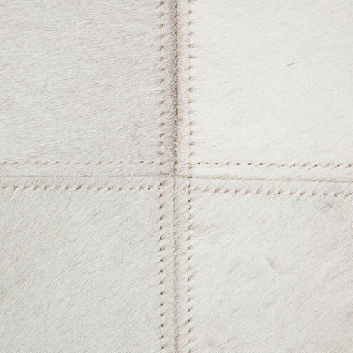 Orson Natural Ivory Hide / Antique Dark Bronze Bench