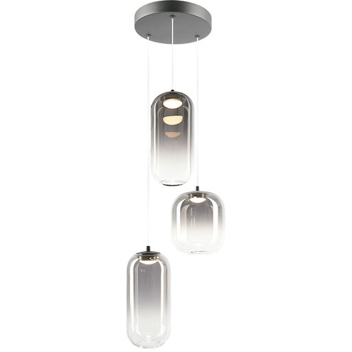 Refrax 3 Light Matte Black Pendant Ceiling Light