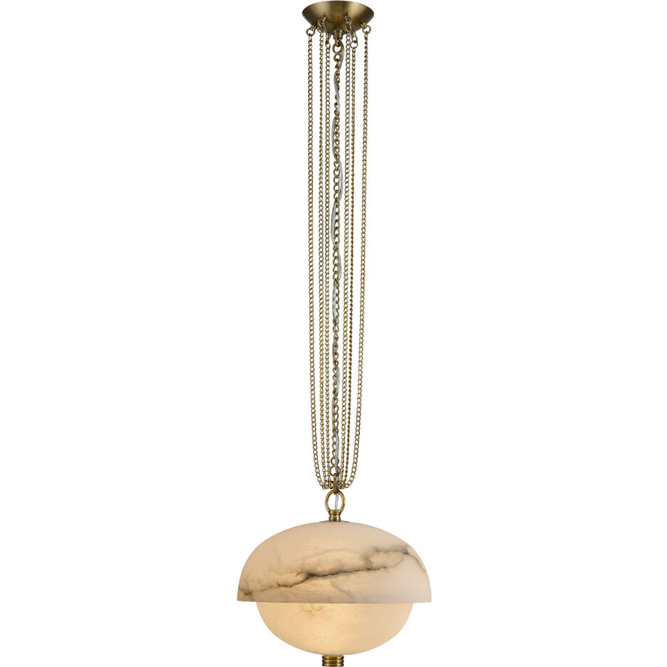 Volterra LED 17 inch Winter Brass Pendant Ceiling Light