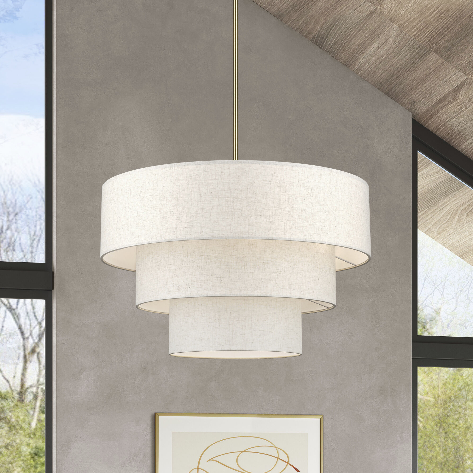 Manorwood 8 Light 32 inch Antique Brass Pendant Chandelier Ceiling Light, Large