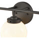 Fairbanks 3 Light 23.25 inch Matte Black Vanity Light Wall Light