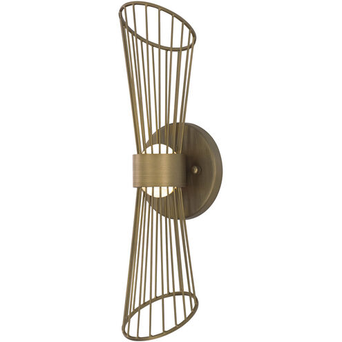 Zeta LED 5 inch Natural Aged Brass Wall Sconce Wall Light