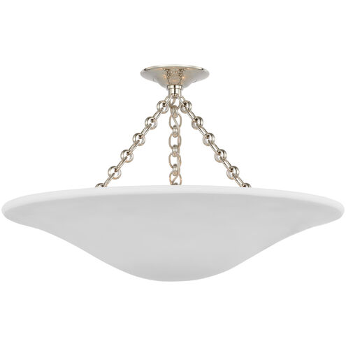 AERIN Mollino LED 24 inch Polished Nickel Semi-Flush Mount Ceiling Light