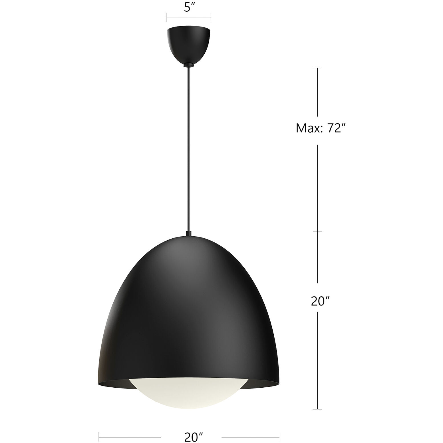 Alora Mood Kenji Pendant Ceiling Light in Matte Black