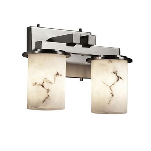 LumenAria LED 13 inch Polished Chrome Bath Bar Wall Light in 1400 Lm LED, Cylinder with Flat Rim, Dakota
