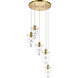 Hana 5 Light 19 inch Gold Pendant Ceiling Light