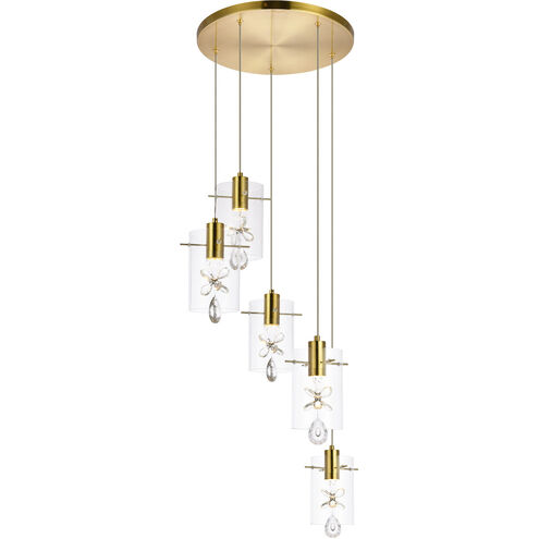 Hana 5 Light 18.97 inch Gold Pendant Ceiling Light
