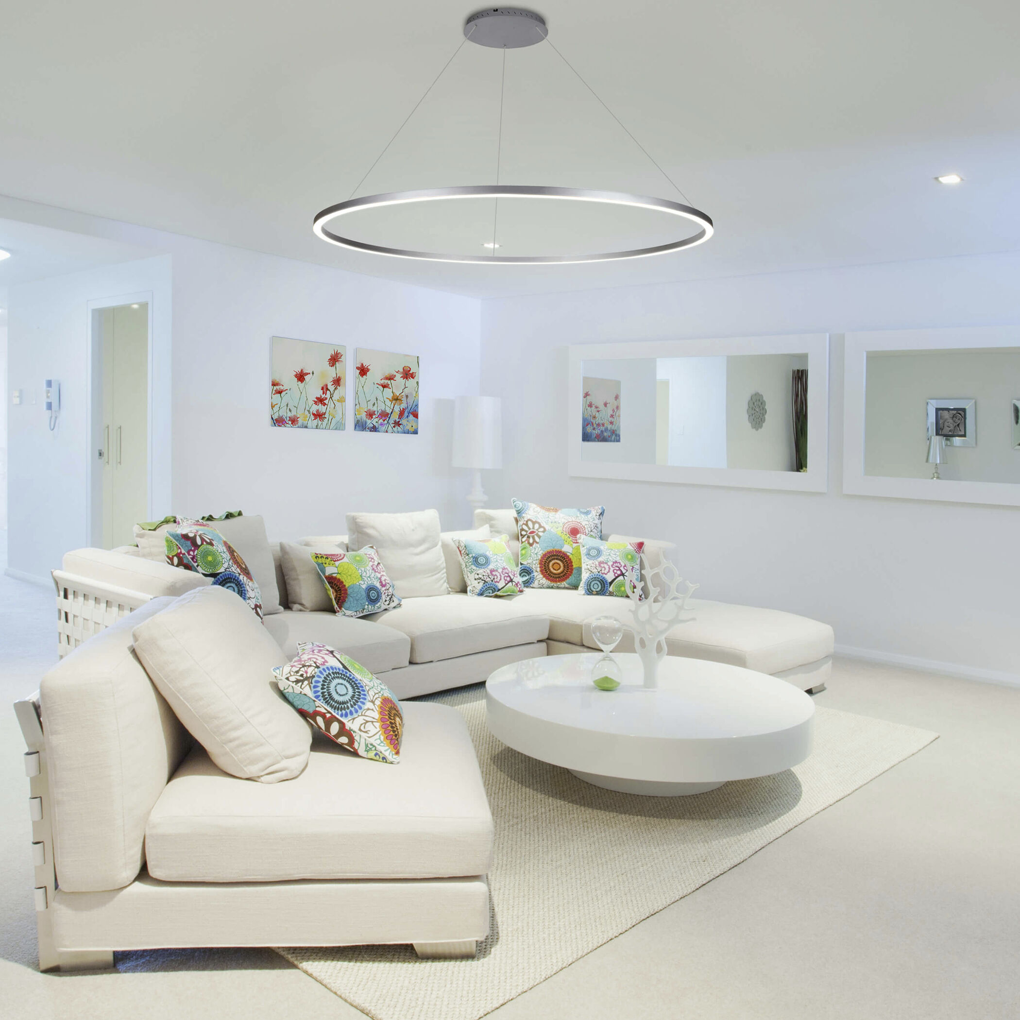 Tania 51.25 inch Silver Chandelier Ceiling Light