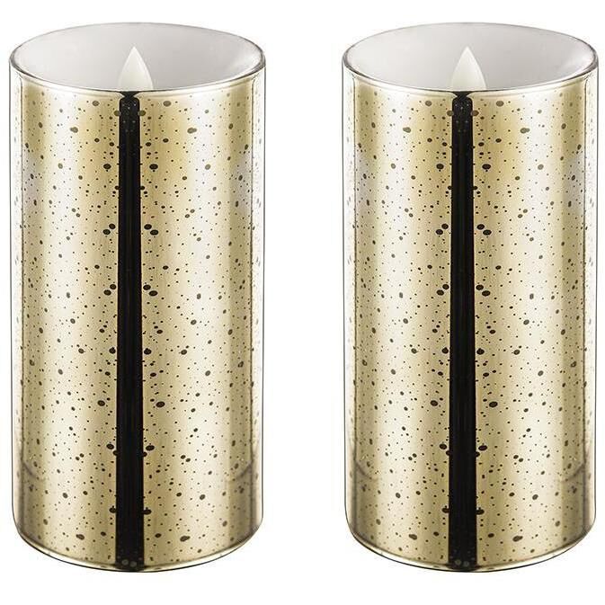 Speckled 6 X 3 inch LED Candle