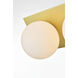 Jillian 2 Light 14 inch Brass Bath Sconce Wall Light