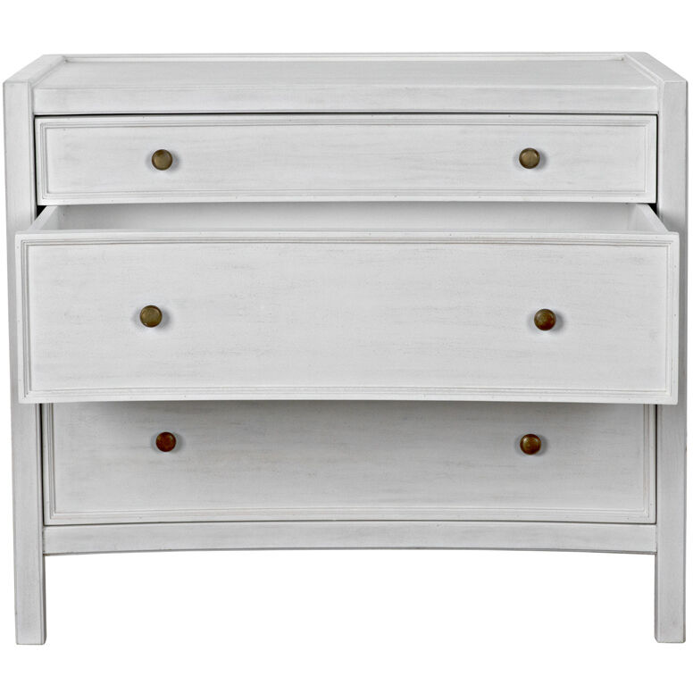 Hampton 36 X 31 inch White Wash Side Table