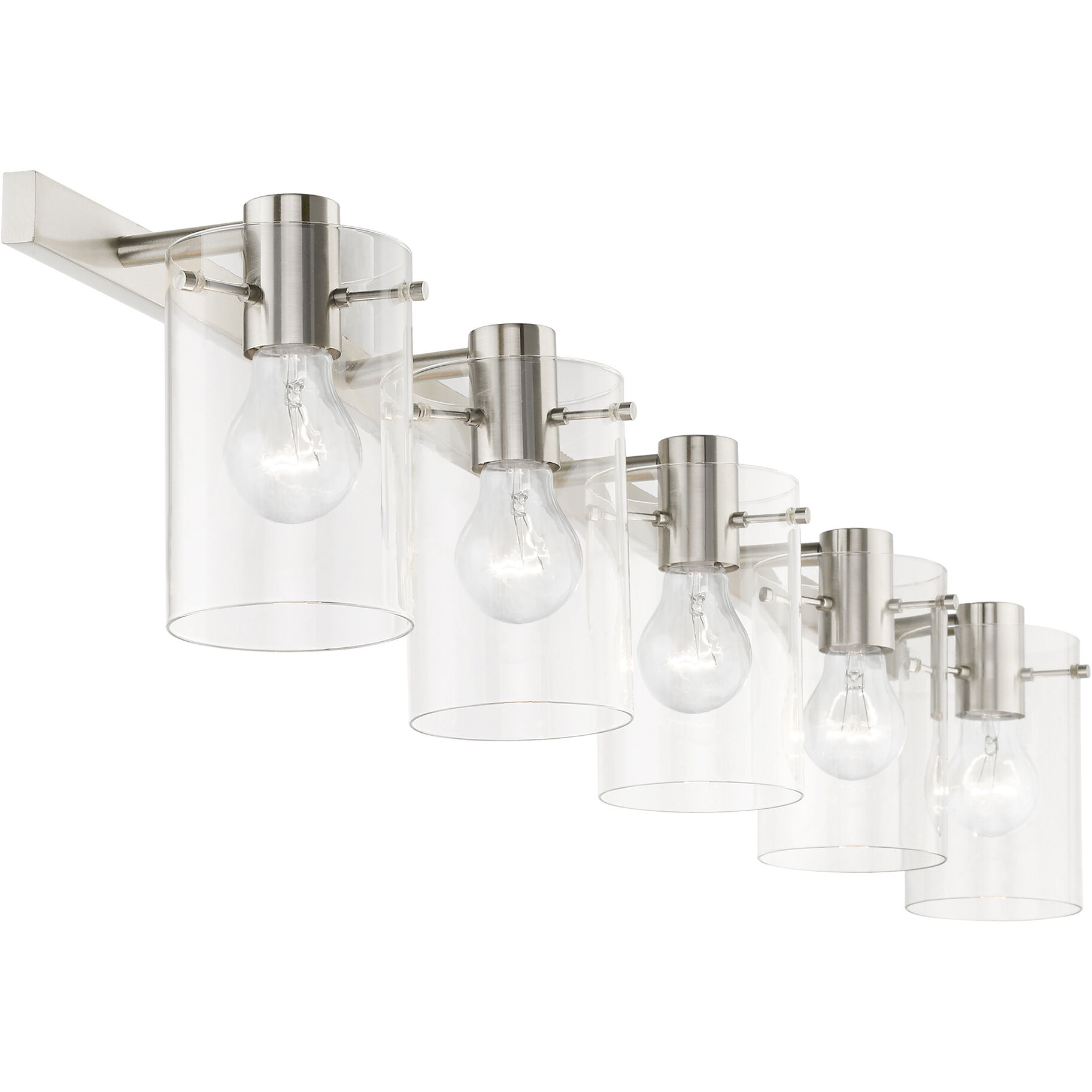 Munich 5 Light 42 inch Brushed Nickel Vanity Sconce Wall Light