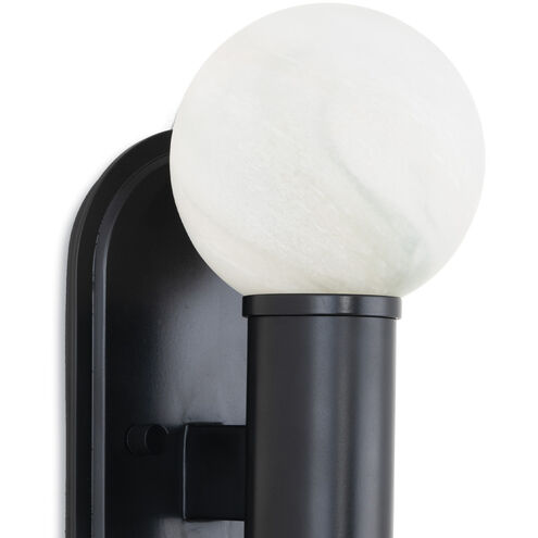 Dion 1 Light 12.5 inch Black Outdoor Sconce