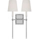 AH by Alexa Hampton Baxley 2 Light 13 inch Polished Nickel Sconce Wall Light