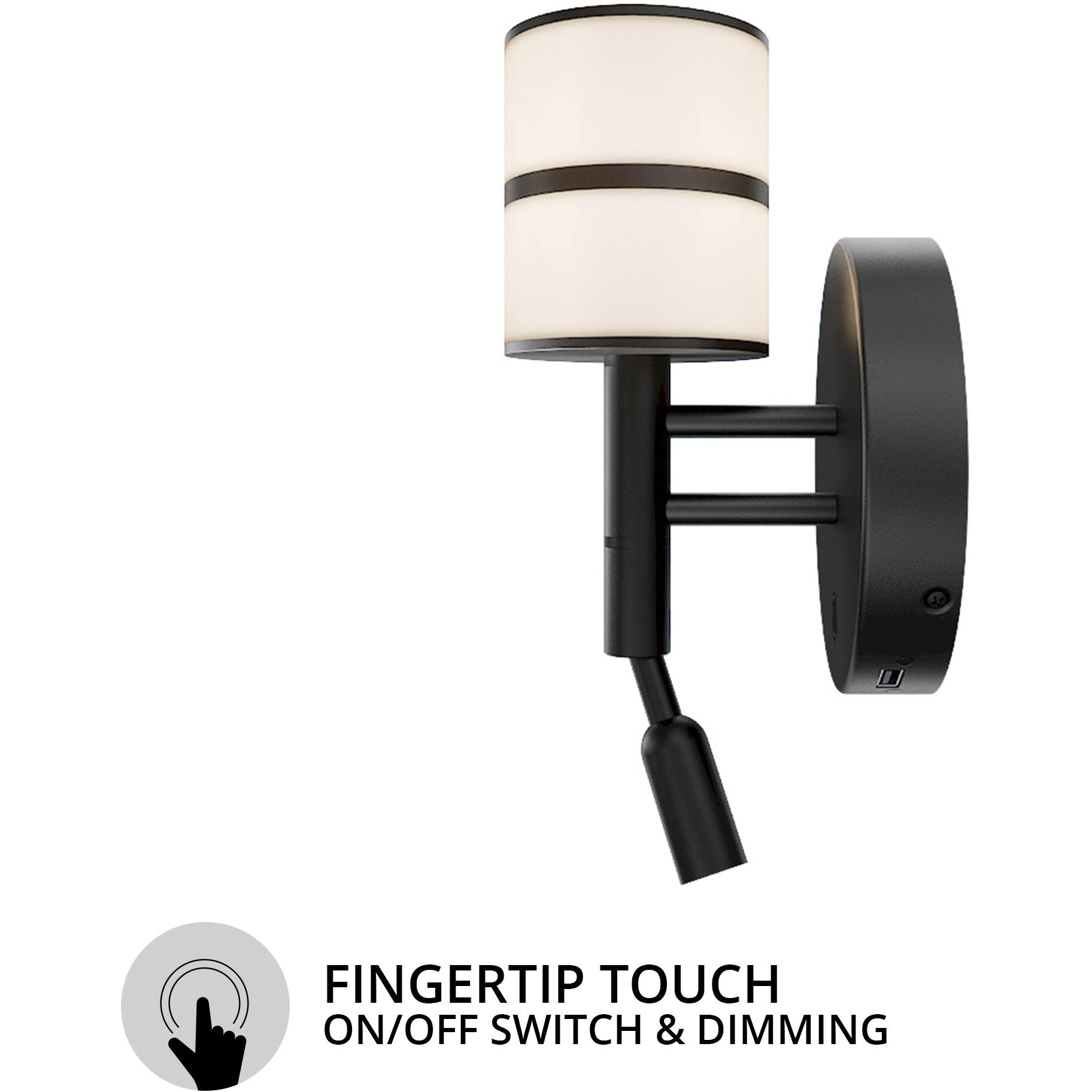 Veer LED 4.75 inch Black Reading Light Wall Light, dweLED