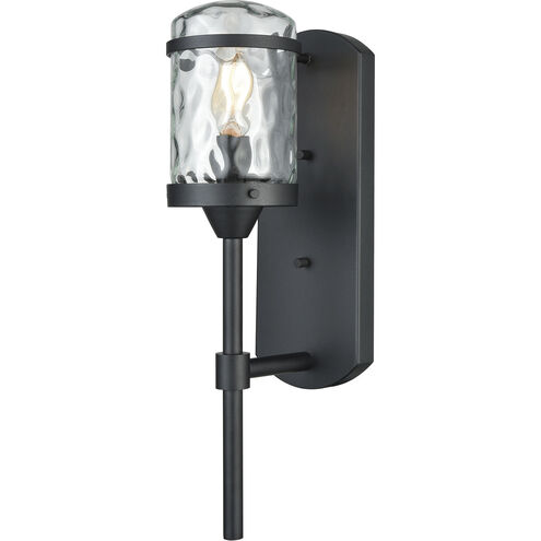 Torch 1 Light 17 inch Charcoal Black Outdoor Wall Sconce