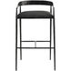 Ansel 36.5 inch Midnight Grey and Natural Iron Bar Stool