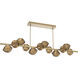Mesa LED 72 inch Gilded Brass Chandelier Ceiling Light in Bronze, 2700K LED, Twisted Branch