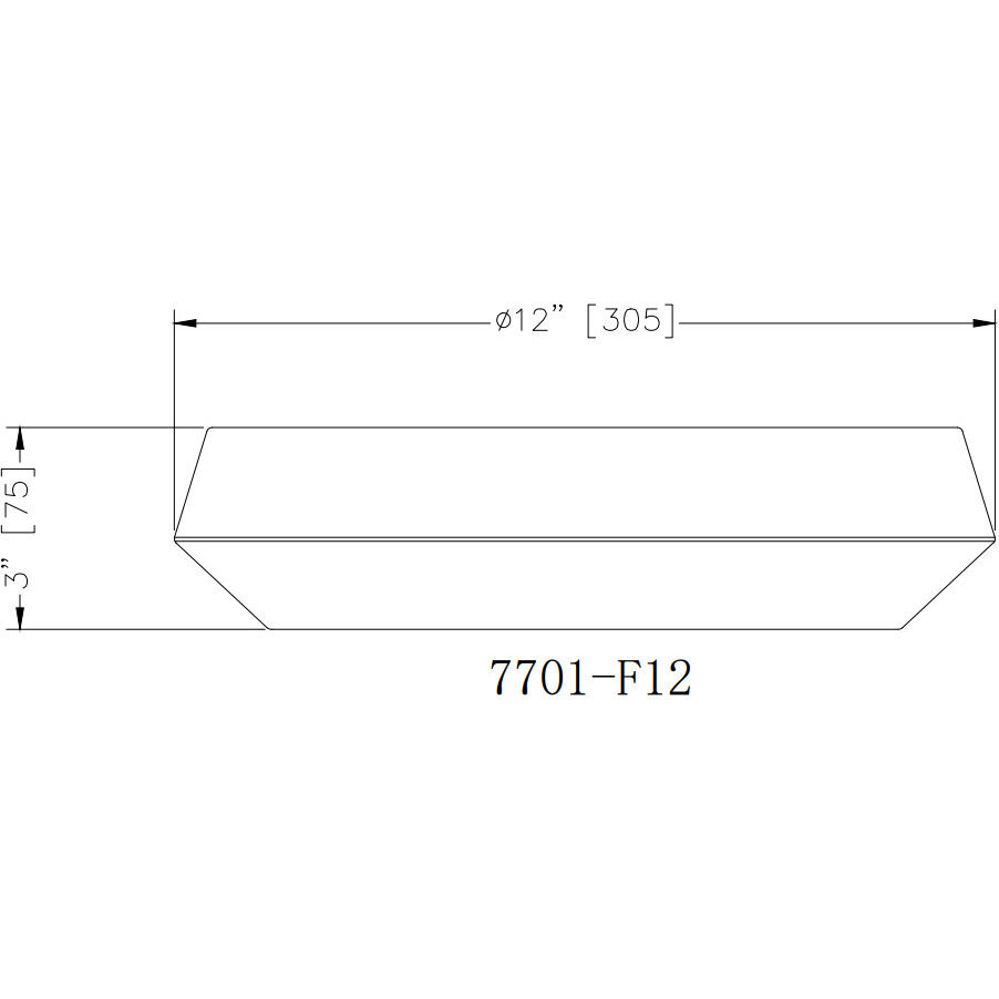 Quasars LED 12 inch Matte White Flush Mount Ceiling Light