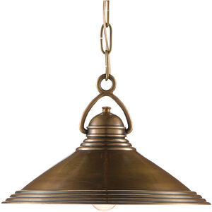 Weybright 1 Light 13.75 inch Vintage Brass Pendant Ceiling Light