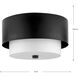 Silva 2 Light 14 inch Matte Black Flush Mount Ceiling Light, Design Series