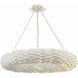Broche 8 Light 33.5 inch Matte White Chandelier Ceiling Light