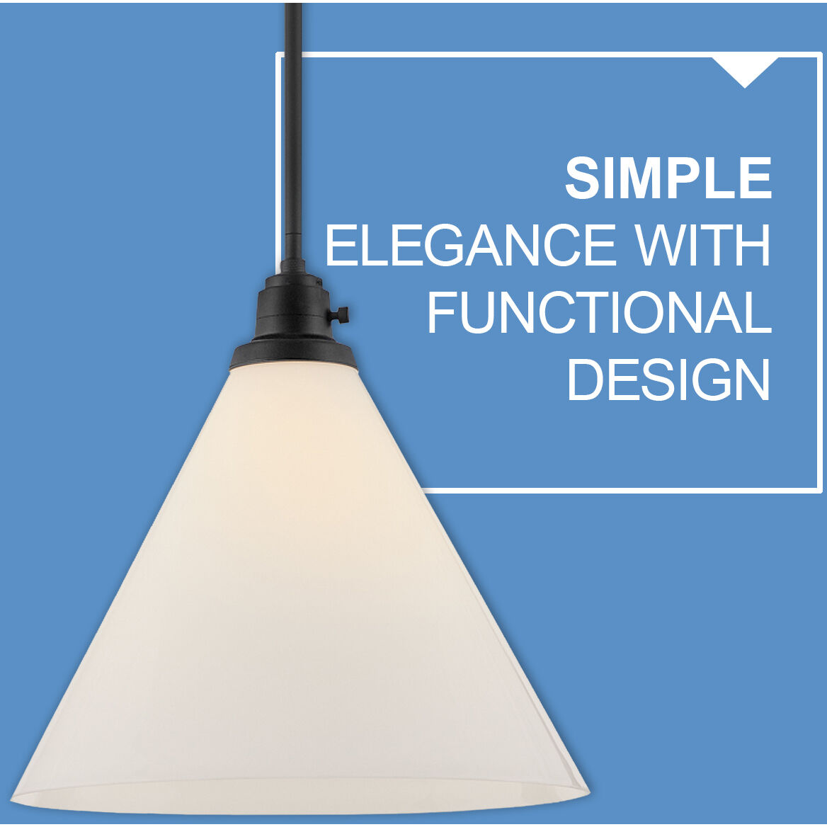 Arti 1 Light 15 inch Black with Cased Opal glass Pendant Ceiling Light in Black / Cased Opal