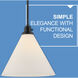 Arti 1 Light 15 inch Black with Cased Opal glass Pendant Ceiling Light in Black / Cased Opal