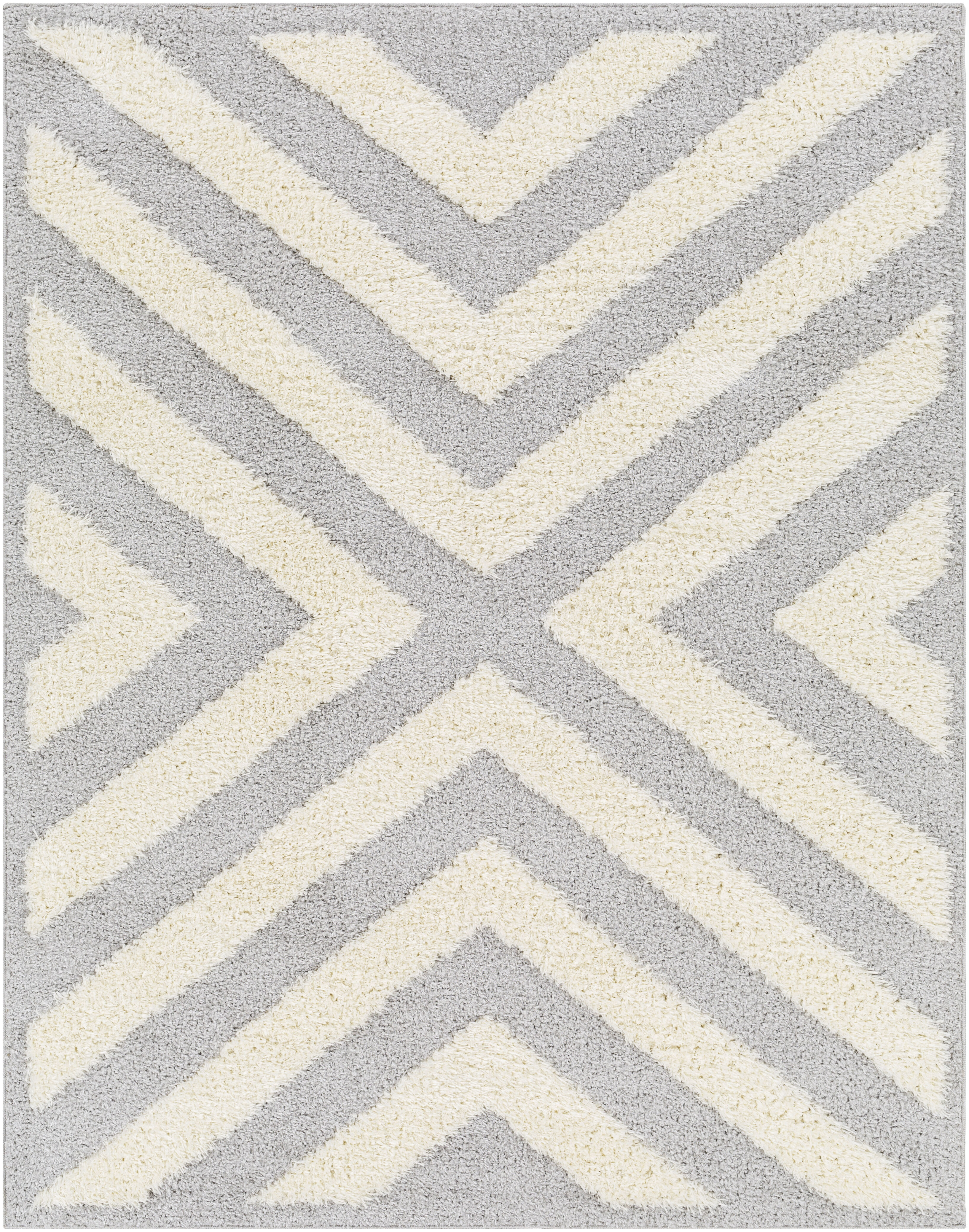 Rodos 84 X 63 inch Light Grey Rug, Rectangle
