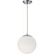 Gaze 1 Light 10 inch Chrome Pendant Ceiling Light